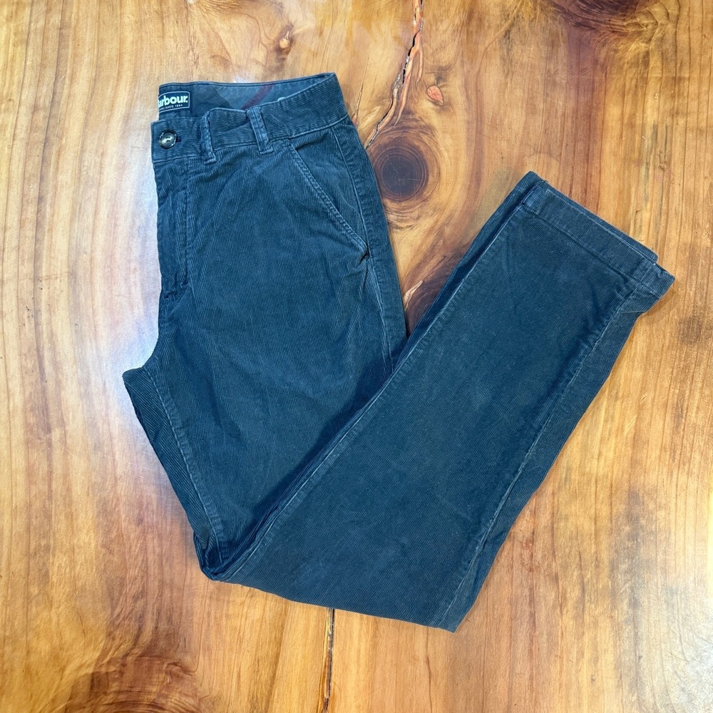 Barbour Mens pants 32 x 32 Cotton Corduroy Chino Gray Straight leg Relaxed H4-27